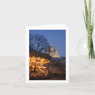 Paris Carousel Folded blank Greeting Card