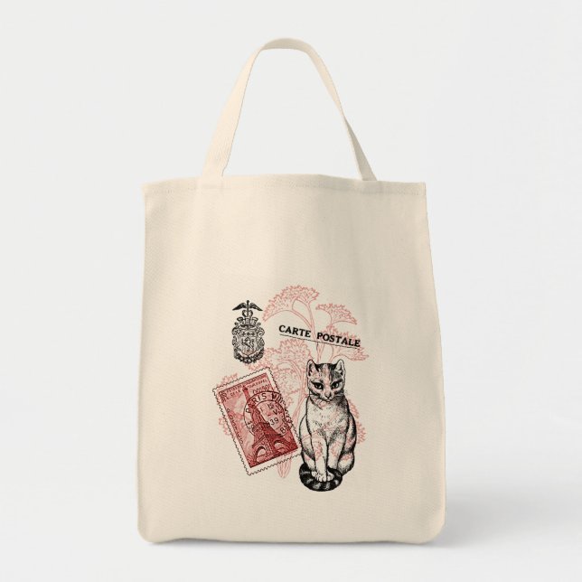 Paris Cat Tote Bag (Front)