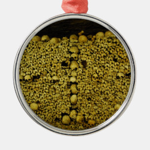 Paris Catacombs Skulls and Bones Metal Tree Decoration