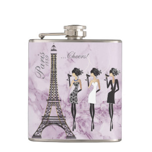 Paris Celebration Flask on Purple Marble