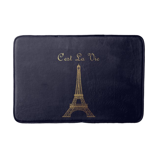 Paris: C'est La Vie Bath Mat (Front)