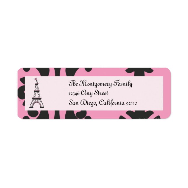 Paris Chic Return Address Label (Front)