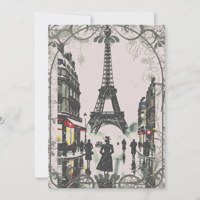 Paris Christmas Holiday Card (Front)