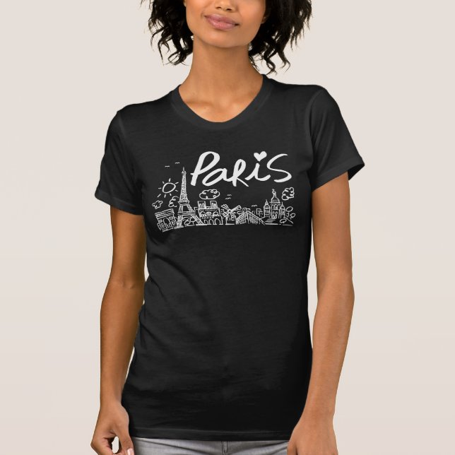 Paris City Doodle T-Shirt (Front)