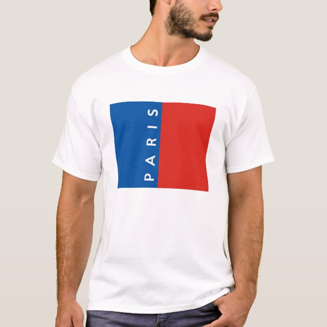 paris city flag france country text name T-Shirt (Front)