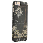 Paris City of Love Eiffel Tower Chalkboard Floral Case-Mate iPhone Case (Back/Right)