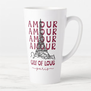 Paris City of Love – Eiffel Tower Latte Mug