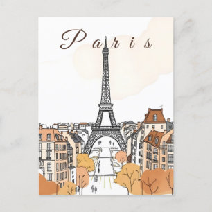 Paris city  postcard