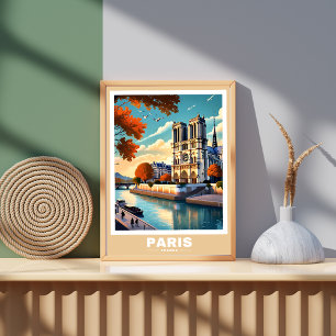 Paris Cityscape - Iconic Landmarks Poster