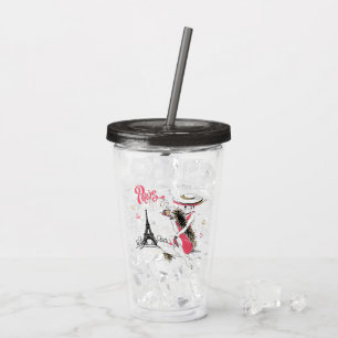 Paris & Coffee Acrylic Tumbler