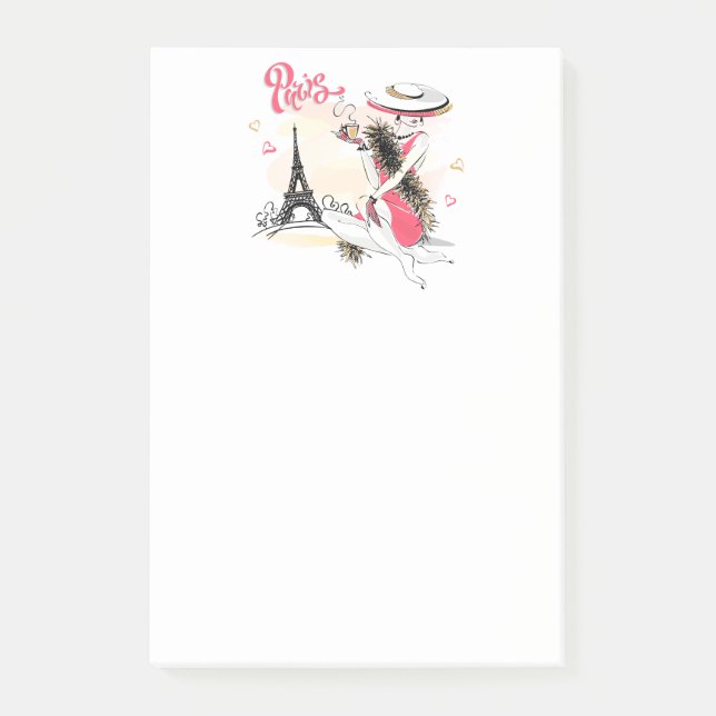 Paris & Coffee Post-it Notes (Front)