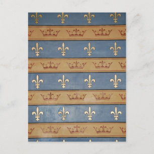 paris crowns & fleur de lis postcard