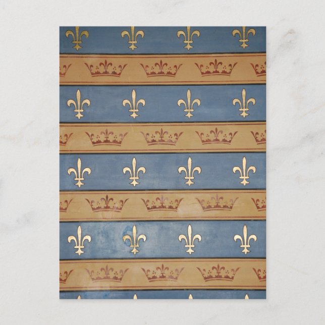 paris crowns & fleur de lis postcard (Front)