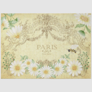 Paris Daisies Bee Yellow Decoupage Crafting Tissue Paper