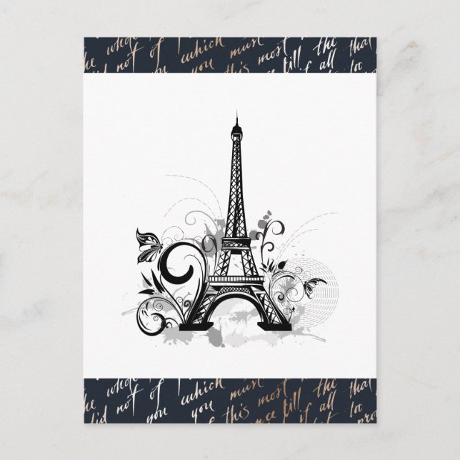 Paris Design Cute Postcard  (Front)
