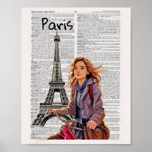Paris Dictionary page art print