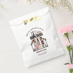 Paris Eiffel in Love French Cafe Baby Shower Favour Bags