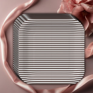 Paris Eiffel in Love French Cafe Baby Shower Paper Plate