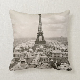 Paris: Eiffel Tower, 1900 Cushion