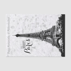 Paris Eiffel Tower Add Your Name Tissue Paper