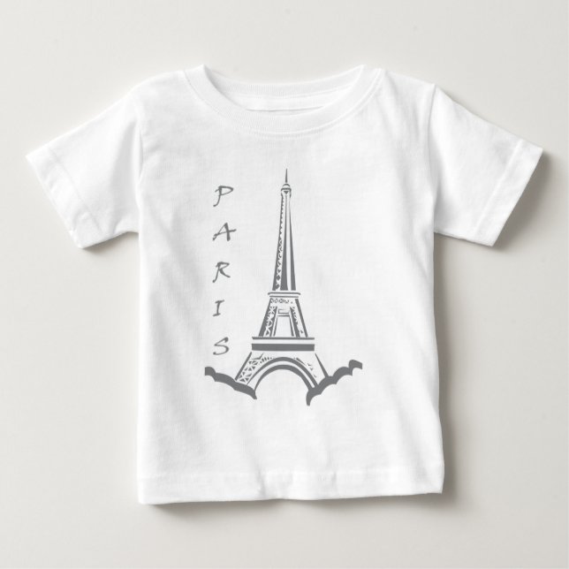 PARIS Eiffel Tower Baby T-Shirt (Front)