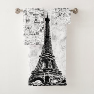 Paris Eiffel Tower Bath Towel Set