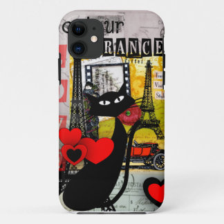 Paris Eiffel Tower Cat Lovers gifts Case-Mate iPhone Case