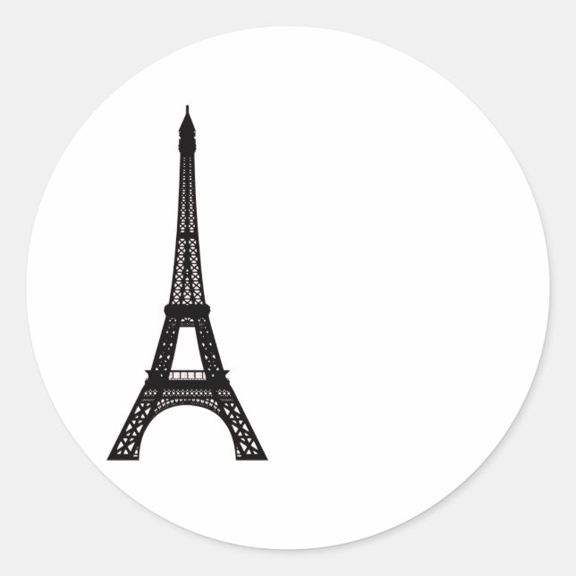 Paris Eiffel Tower Classic Round Sticker (Front)