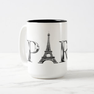 Paris Eiffel Tower Coffee Mug   Elegant Paris Desi