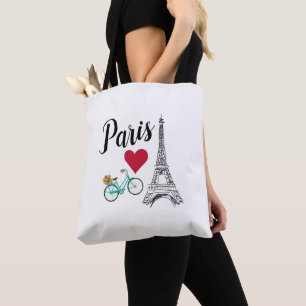 Paris Eiffel Tower Dot Tote Bag