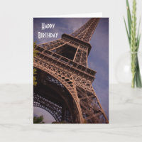 Paris Eiffel Tower Famous Landmark Photo Birthday