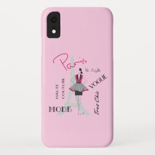 Paris Eiffel Tower Fashion Pink Case-Mate iPhone Case