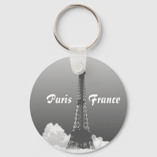 Paris Eiffel Tower Floats in Cloud Keyring