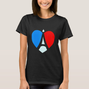 Paris Eiffel Tower France French Love Notre Dame E T-Shirt