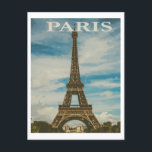 Paris Eiffel Tower France Vintage Travel Postcard<br><div class="desc">Paris Eiffel Tower France City Vintage Travel Postcard. You can create your own personalised photo postcard by adding a photo from your computer,  or add your own wordings. Perfect gift for those looking for something classic.</div>