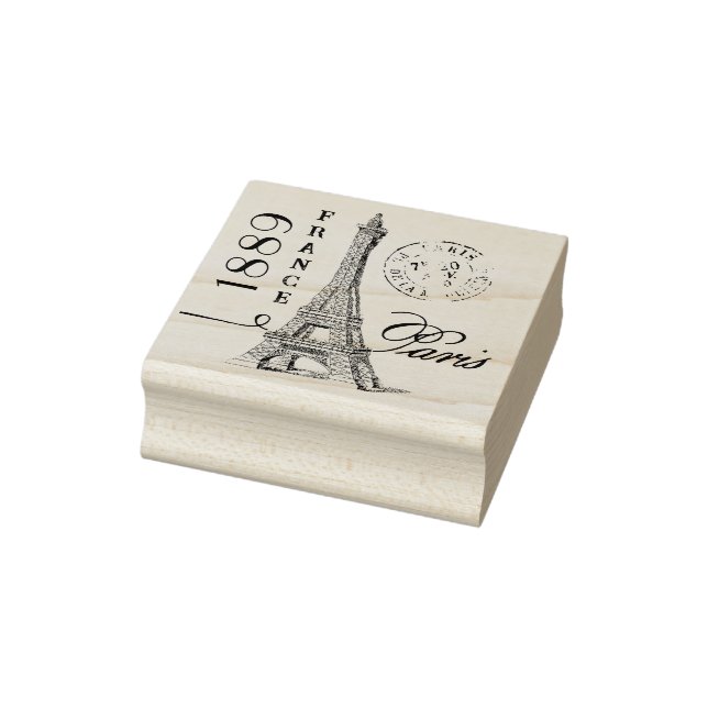 Paris Eiffel Tower French Journal Scrapbook Stamp  (Stamp)