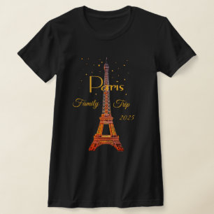 Paris Eiffel Tower Gold T-Shirt