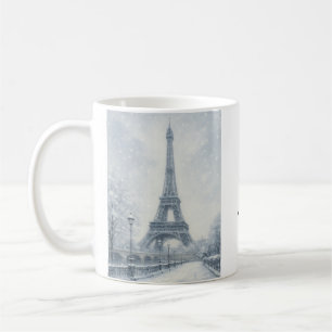 Paris Eiffel Tower in Winter Coffee Mug