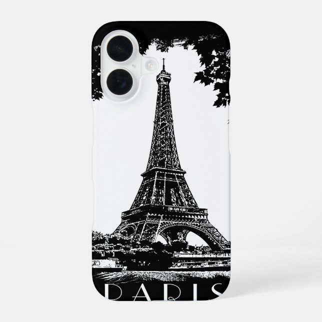 Paris Eiffel Tower iPhone 16 Case (Back)
