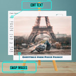 Paris Eiffel Tower Love Birds Postcard<br><div class="desc">When you are looking to share your experiences, sending a postcard to a friend or loved one is a sweet gesture. Although social media has made it quite easy to share your adventures digitally, you can still embrace the classic charm of a simple postcard. However, we've made it even more...</div>
