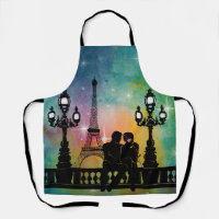 *~* Paris Eiffel Tower Lovers Rose Celestial Stars