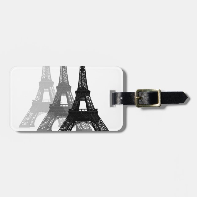 Paris Eiffel Tower Luggage Tag (Front Horizontal)