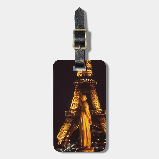 Paris Eiffel Tower Luggage Tag (Front Vertical)