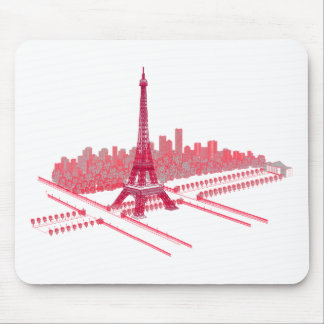 Paris Eiffel Tower Modern Sketch Mouse Pad