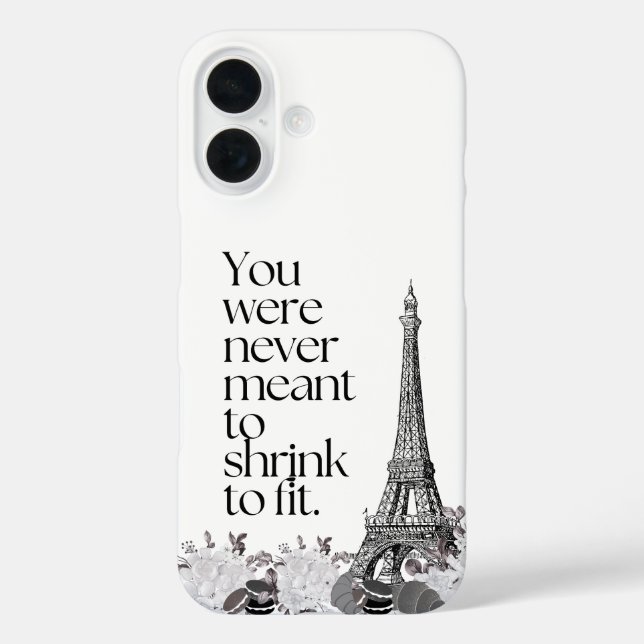 Paris Eiffel Tower Motivational Quote Wall Art Case-Mate iPhone Case (Back)