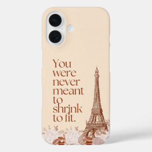 Paris Eiffel Tower Motivational Quote Wall Art iPhone 16 Case