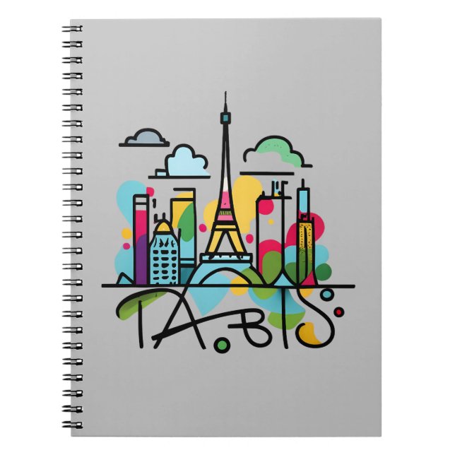 Paris - Eiffel Tower Notebook (Front)