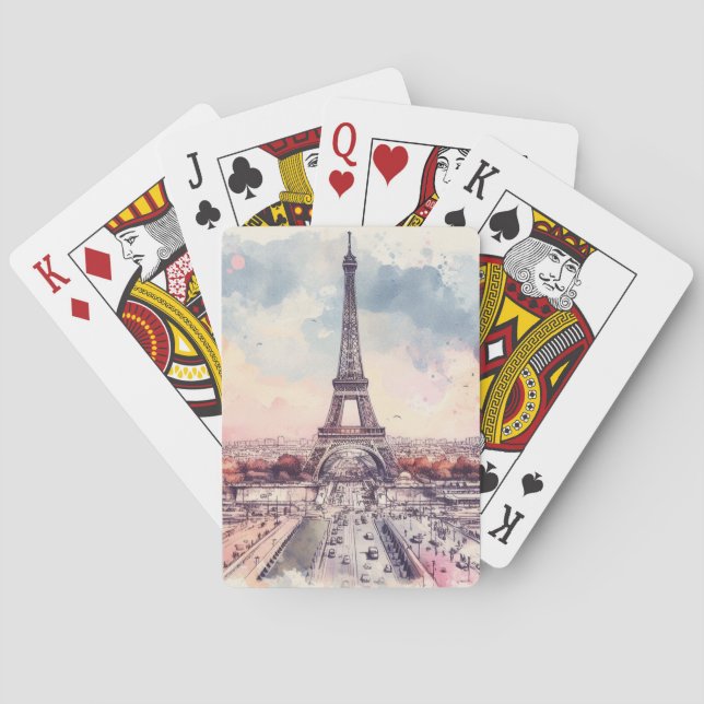 Paris Eiffel Tower  Playing Cards (Back)