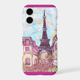 Paris Eiffel Tower pointillism iPhone 7 case
