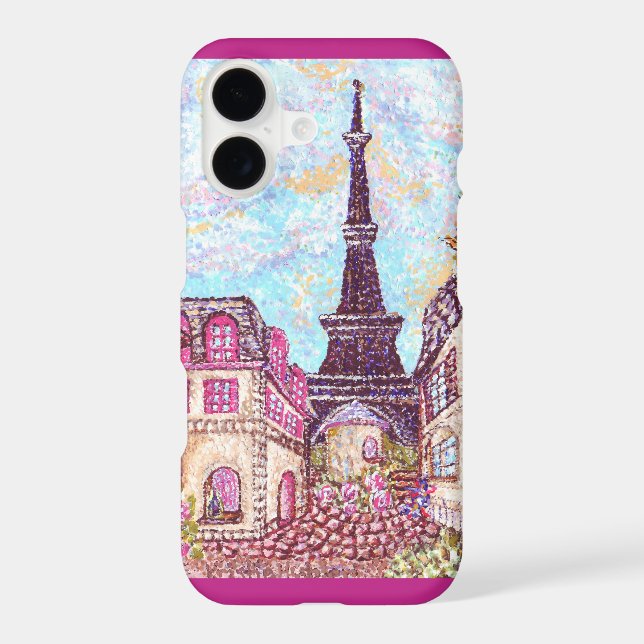 Paris Eiffel Tower pointillism iPhone 7 case (Back)